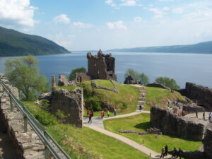 View of Loch Ness from Urquhart Castle ruins